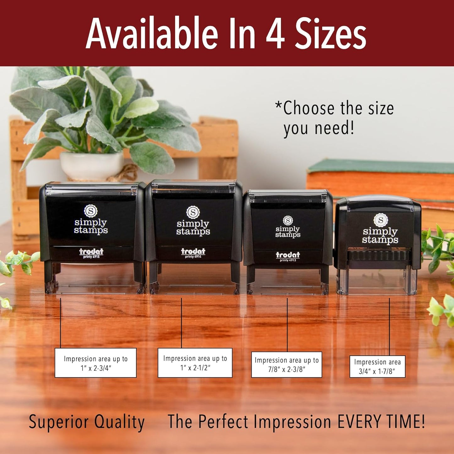 Scanned Office Stamp | 4 Different Sizes | 20 Designs | Multiple Color Options | Perfect for Quick Validation of Office Documents (Scanned, Large)