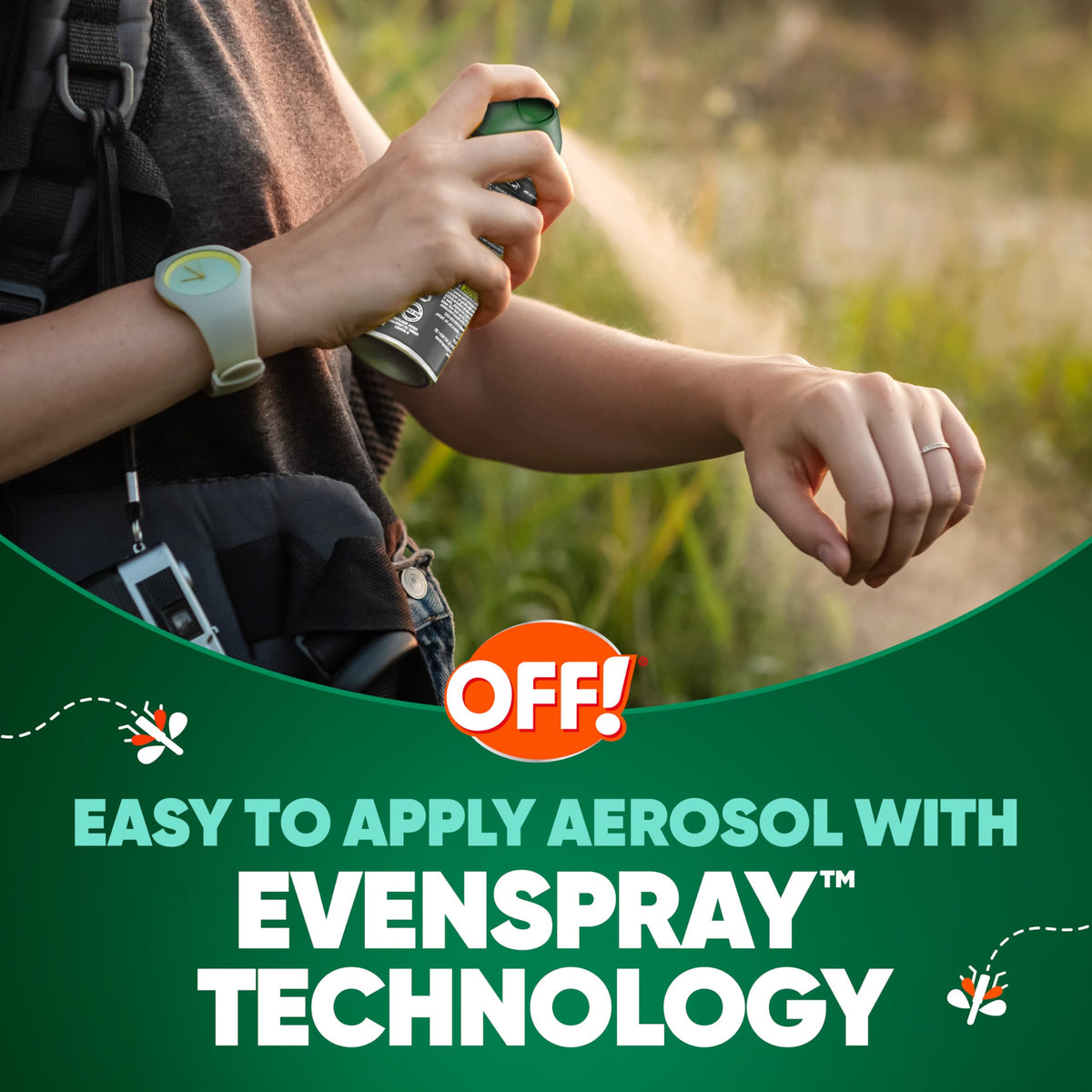 OFF! Deep Woods Insect Repellent Aerosol, Bug Spray with Long Lasting Protection from Mosquitoes and Ticks, 9 oz