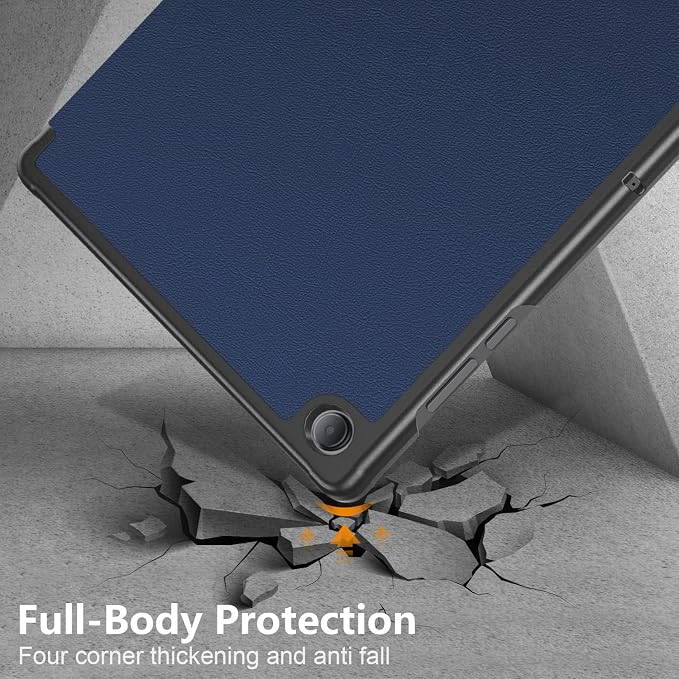 Gylint Folding Folio Stand Case for Galaxy Tab A11+ Plus/A9+ Plus 11 Inch Ultra-Thin PU Leather Smart Cover with Auto Wake/Sleep Black