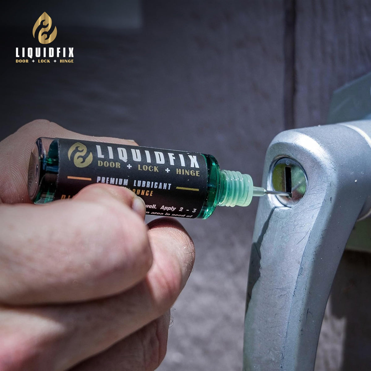 LiquidFix Door, Lock, and Hinge Lubricant | 4 oz Dropper + 0.5 Needle Combo Pack - Door & Sliding Long-Lasting Squeaky Oil for Hinges Glass Doors