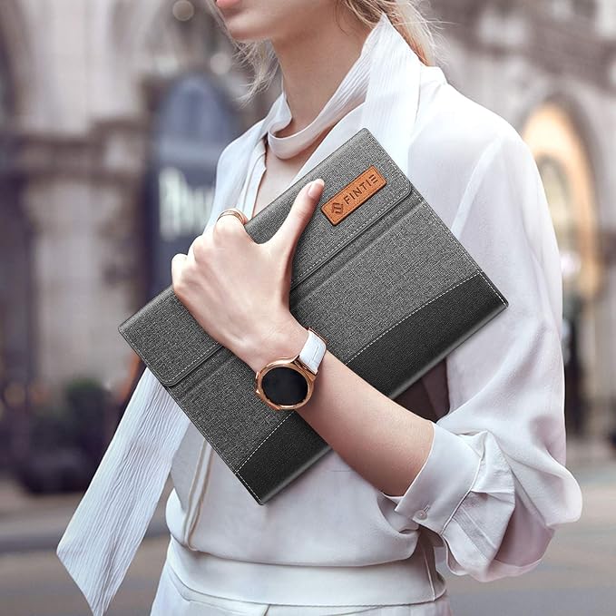 Fintie Portfolio Case for Samsung Galaxy Tab S8/Tab S7 11 Inch | Multiple Angles Business Cover with Pocket Built-in S Pen Holder Auto Sleep/Wake Dreamy Marble