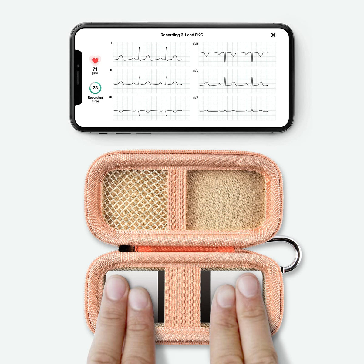 Heart Monitor Case for AliveCor KardiaMobile 1-Lead, 6L & 6L Max