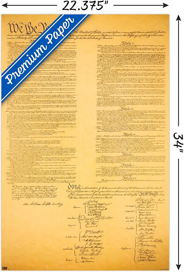 Trends International The Constitution Wall Poster, 22.375" x 34", Premium Unframed Version