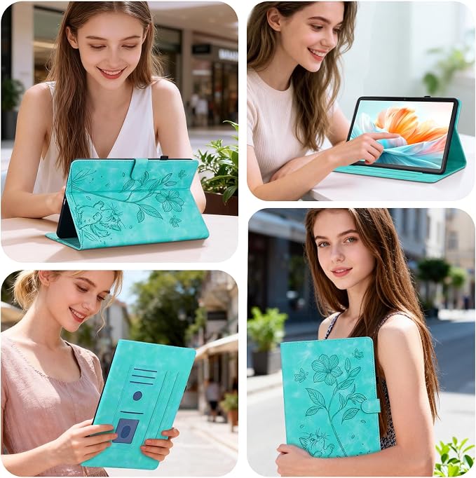 Case for iPad (A16) 11th Generation 11 Inch 2025 iPad 10th Generation 10.9 inch 2022 Auto Wake/Sleep Multi-Angle Flip PU Leather Cover with Pencil Holder Blue