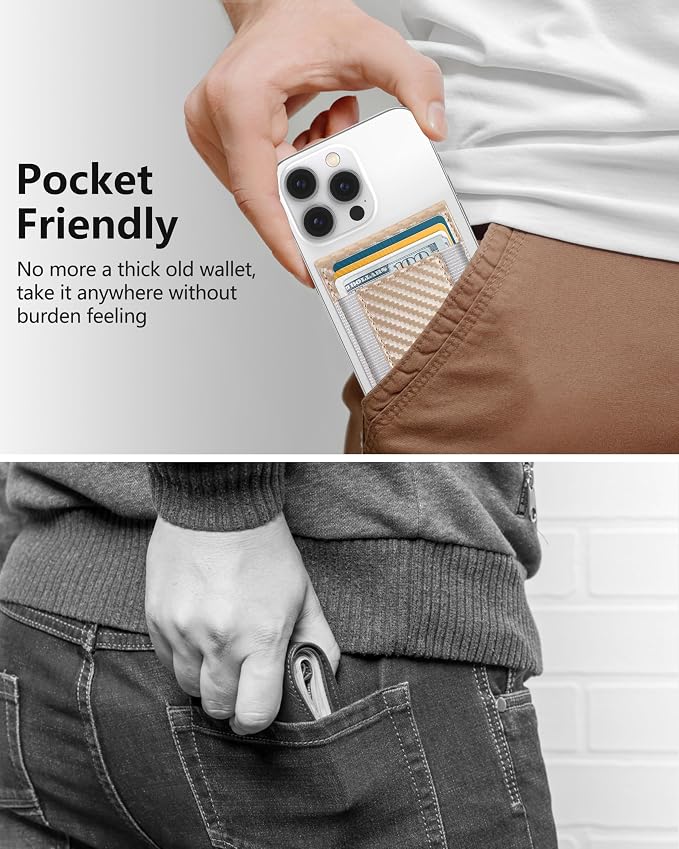 ExtreLife 2-in-1 Magsafe Wallet Adjustable Stand Open ID Window Magnetic Wallet for iPhone 17/16/15/14 Pro Max/14 Pro/14 Plus/13/12 Series 9 Cards Holder Vegan Leather Black