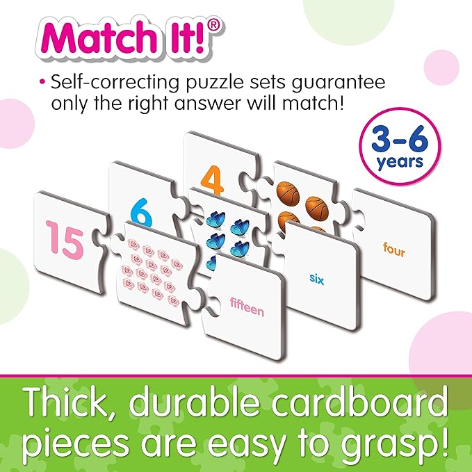 The Learning Journey: Match It! - Numbers - Self-Correcting Number & Counting Puzzles, Multicolor (116432)