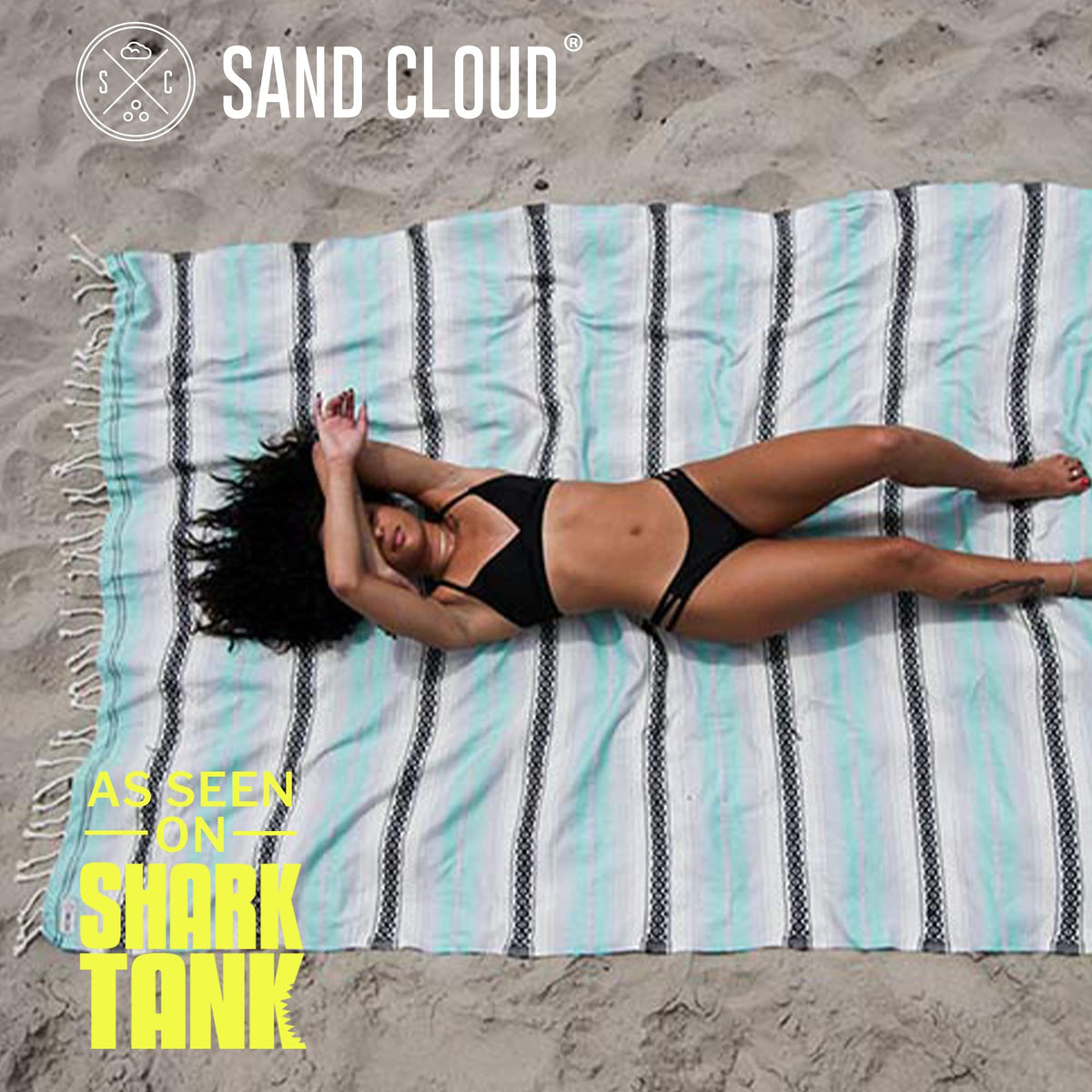 Sand Cloud Turkish Beach Towel - Quick Drying & Sand Resistant, Extra Large