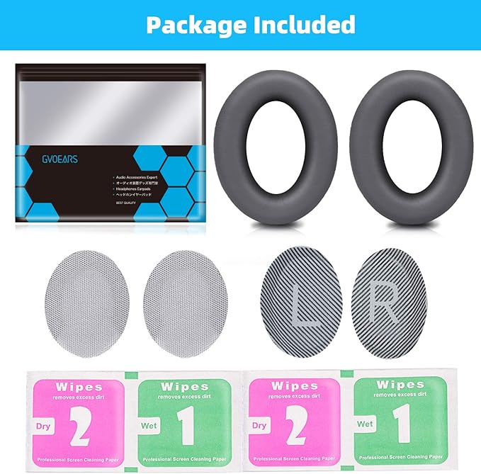 Replacement Ear Pads for Bose SoundTrue Headphones Around-Ear Style, Memory Foam Also Fits QuietComfort 35/ QC35 II Around-Ear Headphones(Dark Grey)