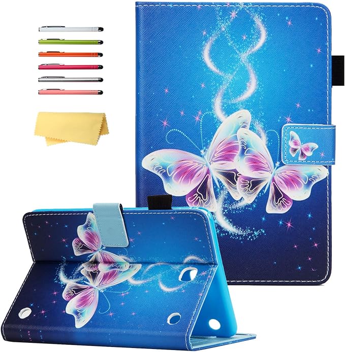 Case for Samsung Galaxy Tab A 8.0 inch Tablet Case 2015 (Model SM-T350/T355/P350/P355) with Pencil Holder [Auto Sleep/Wake] Stand Folio PU Leather Shockproof Cover Magnetic Smart WalletNight