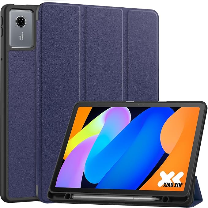 YRH for Idea Tab Pro 12.7 inch Case 2025 with Pen Holder Soft TPU Back Tablet Cover Case with Auto/Sleep (Black)