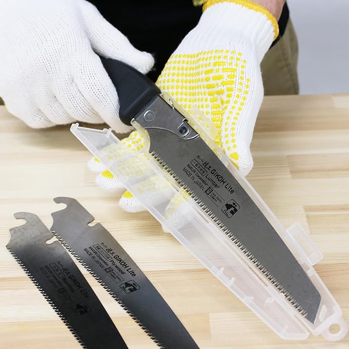 KAKURI Japanese Hand Saw [Bamboo Cutting] 8-1/4" Japanese Pull Saw with Blade Cover, Made in JAPAN