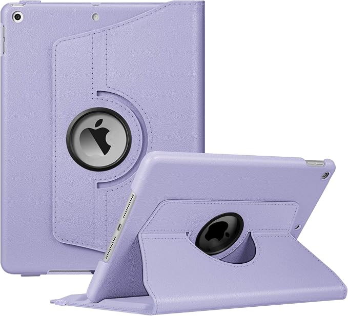 Fintie 360° Rotating Case for iPad 9th / 8th / 7th Generation 10.2 Inch | Swivel Stand Portrait &amp Landscape Viewing Shockproof Cover with Pencil Holder Auto Wake/Sleep Aqua Wave
