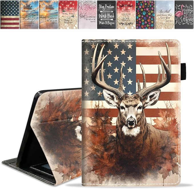 Case for Amazon Kindle Fire HD 8/Fire HD 8 Plus Tablet (12th/10th Generation 2024/2022/2020 Release) Slim PU Leather Cover with Card Slot &amp Auto Wake/Sleep African American Women