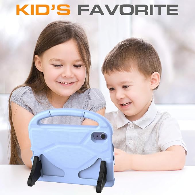 Kids Case for iPad mini 7 (A17 Pro) 2024/ Mini 6 2021 iPad mini 7th/6th Generation Case with Screen Protector - Shockproof with Handle Stand Protective Cover for iPad 8.3 Inch Lavender