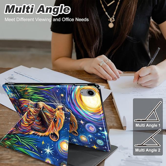 for iPad 10.2 Rotating Case 360° Protection Adjustable Kickstand Cover for iPad 10.2 (7th8th9th Generation) Shockproof Durable Lightweight PU Leather for iPad 10.2 Stand Case Basketball