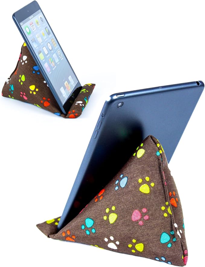 Handmade Phone Pillow Holder - The Wedge Mobile Device Stand - Fabric Phone Stand for All iPhones All Smartphones! 7 x 6.1 x 5.5 Inches (ABC)