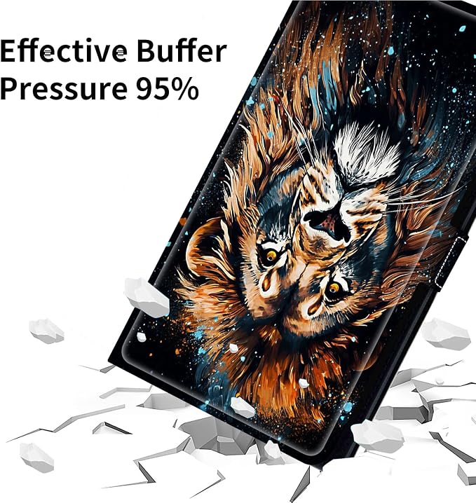 for Google Pixel Tablet Case 2023 Universal Tablet CaseSlim PU Leather Multi-Angle Viewing Cover with 360 Degree Rotatable Kickstand forPixel Tablet 2023 11-inchBlue Wolf