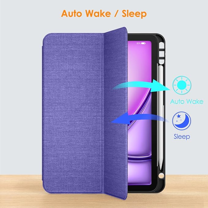 DTTO for Air 11 Inch Case M4 / M3 / M2 (2026/2025/2024) Pink | Soft Smart Cover for iPad Air 5th / 4th Gen with Pencil Holder Anti Slip Texture Auto Wake/Sleep