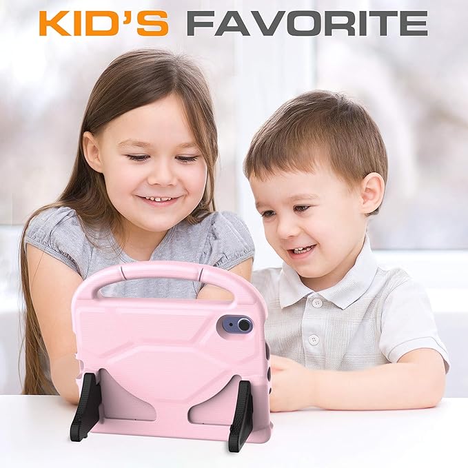 Kids Case for iPad mini 7 (A17 Pro) 2024/ Mini 6 2021 iPad mini 7th/6th Generation Case with Screen Protector - Shockproof with Handle Stand Protective Cover for iPad 8.3 Inch Lavender
