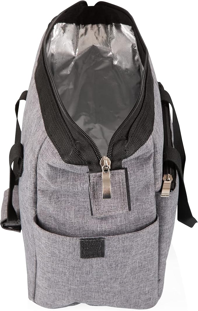 PICNIC TIME Star Wars Mandalorian Grogu On The Go Lunch Bag, Soft Cooler Lunch Box, Insulated Lunch Bag, (Heathered Gray)