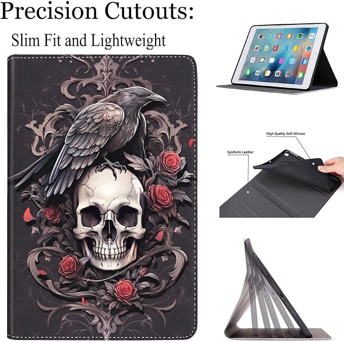 Case for New iPad (A16) 11th Generation 11 Inch 2025for iPad 10th Generation 2022 10.9 Inch Multi-Angle Stand Smart Cover Shockproof with Auto Wake/Sleep Baby Dragon