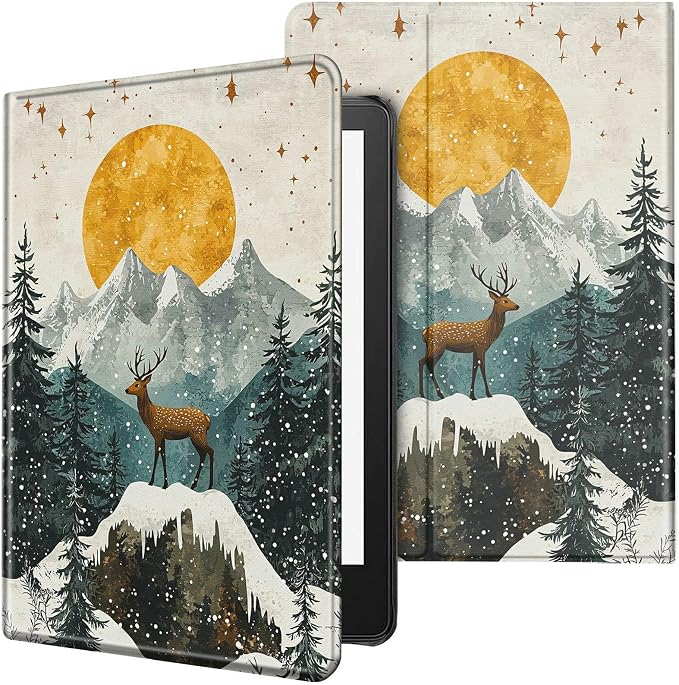 Case for All-New Kindle Paperwhite 12th Generation 7 inch 2024 &amp Kindle Colorsoft Signature Edition 2024 Lightweight Protective PU Leather Smart Stand Cover with Auto Wake Sleep - a Beautiful Gala
