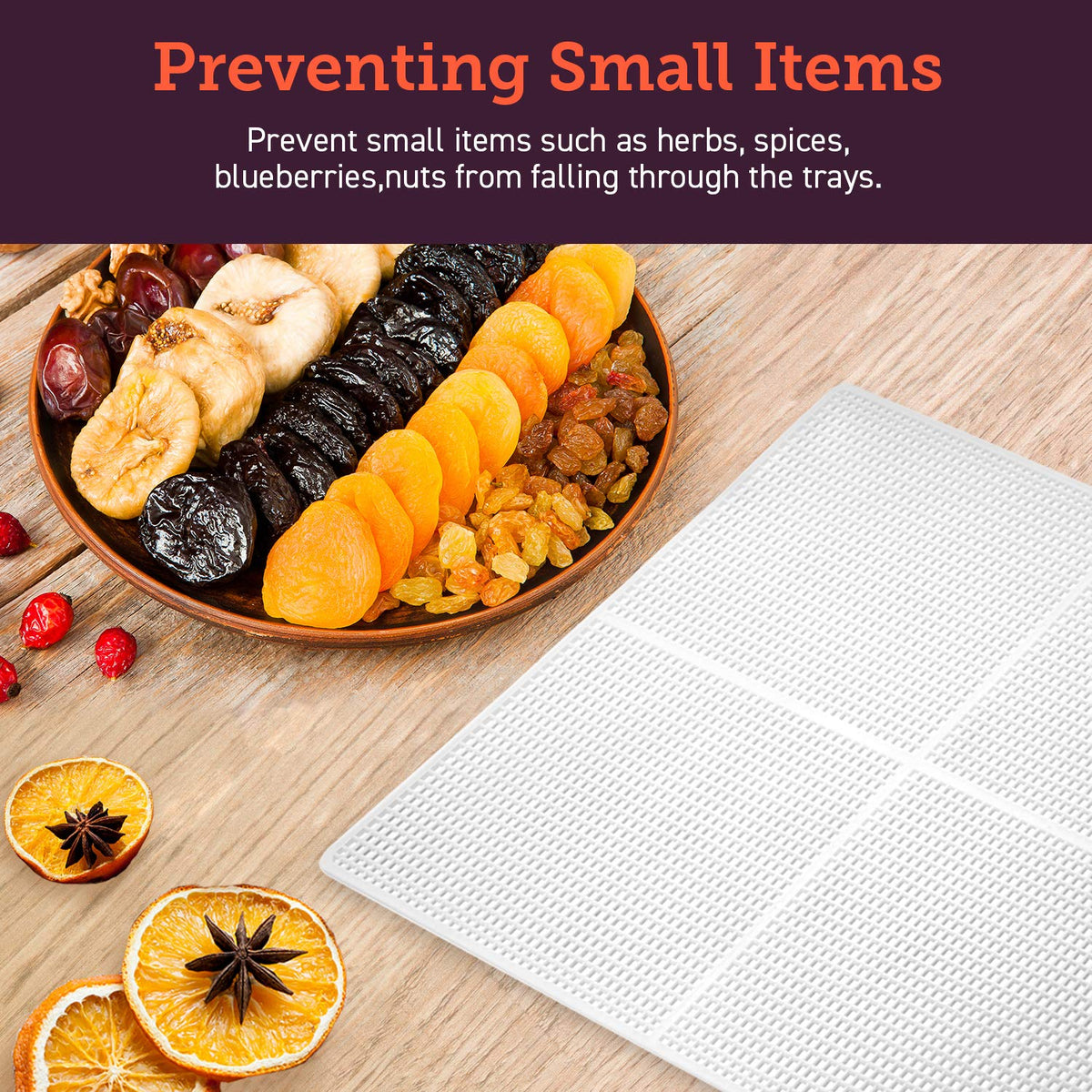 Cosori Food Dehydrator Accessories, Mesh Screen Sheets for 6 Trays CP267-FD