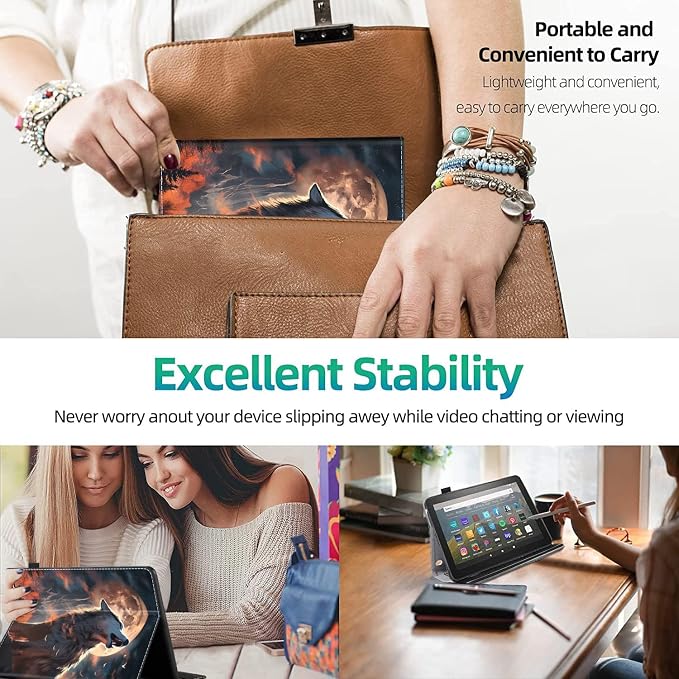 Case Cover for Amazon All-New Kindle Fire 7 Tablet (2022 Release-12th Generation) Latest Model 7 Slim Folding Stand Cover with Auto Wake/Sleep Dancing Skeleton in Mexican Costume