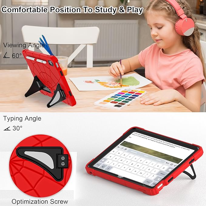 Nitupai Case for iPad 10.2 Case iPad 9th / 8th / 7th Generation Gen Case Heavy Duty Shockproof Rugged Protective Cover 10.2 Inch with Stand Black+Black