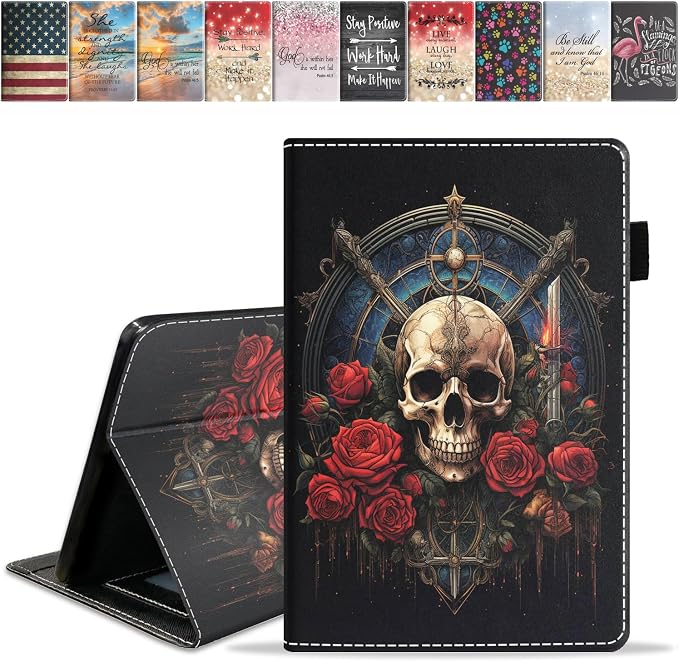Case for Amazon Fire HD 10 Tablet (9th/7th Generation 2019/2017 Release) Slim PU Leather Cover with Card Slot &amp Auto Wake/Sleep for Fire 10.1 Tablet African American Girl