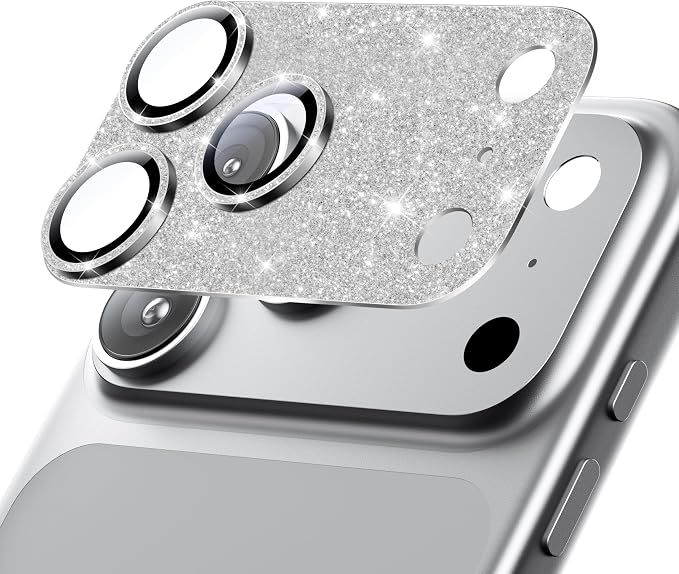 for iPhone 17 Pro Camera Lens Protector - 12FT Shatterproof | Military Grade Protection Strong Adsorption 9H+ Tempered Glass Camera Screen Full Protective Cover Case Friendly Black