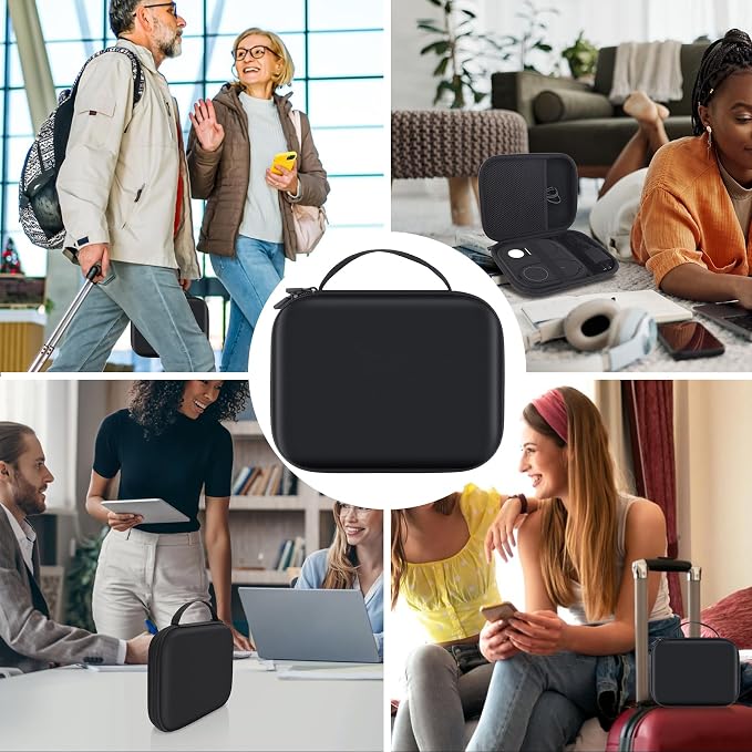 co2CREA Case for Belkin MagSafe 3-in-1 Magnetic Foldable Charger 15W Hard Travel Case Compatible with Belkin Wireless Charging Station and Accessories (Black Case)