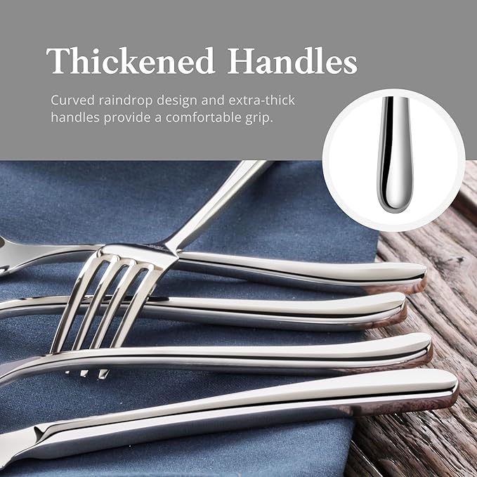 Artaste Rain II Forged 18/10 Stainless Steel Flatware 20-Piece Set