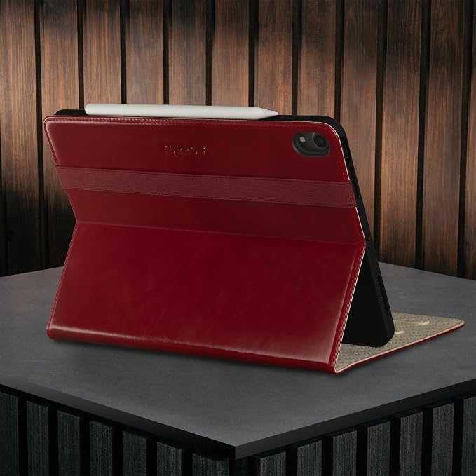 TORRO Case Compatible with iPad Air 11 M4 (2026) M3 (2025) &amp M2 (2024) and iPad Air 5th / 4th Gen - Leather Folio Cover Stand Apple Pencil Charging Auto Wake/Sleep (Black)