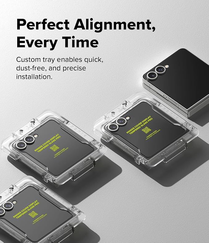 Ringke for Samsung Galaxy Z Flip 7 Screen Protector [Tempered Glass Pro] | Cover Display Tempered Glass Pro 2 Pack Super Easy to Install Case Friendly Protector for the Outer Display
