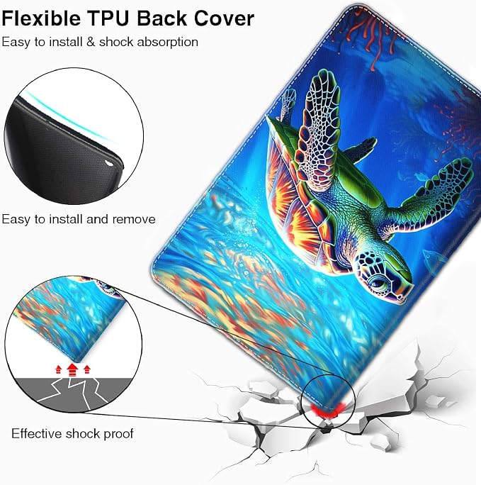Case for iPad 10.2/10.5，iPad 9th/8th/7th Gen，for iPad 10.2 inch 2021/2020/2019/iPad Air 3rd Gen/Pro 10.5 - Slim Fit Standing Cover with Auto Sleep/Wake，Enchanted Forest 2