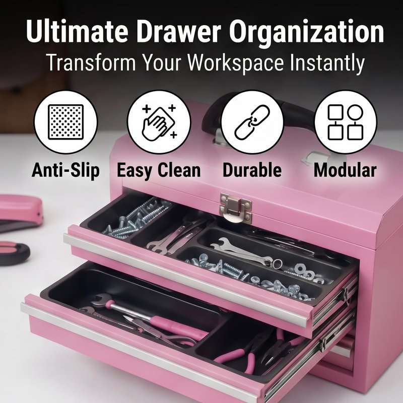 3 Pcs Tool Box Organizer Tray Divider Set for Kobalt Mini 3-Drawer ToolBox – Compatible with Both Old & New Version,Tool Desk Drawer Organization, Toolbox Accessories&Organizer.