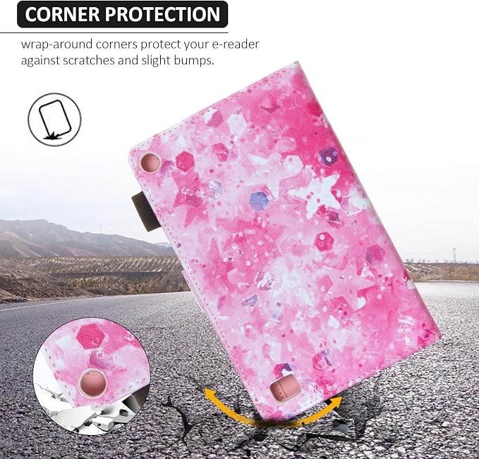 Case for Kindle Fire 7 TabletDteck Full Protective Flip Adjustable Stand Auto Wake/Sleep Smart Cover with Pencil Holder for Kindle Fire 7 Tablet 9th/7th/5th Generation 2019/2017/2015 ReleaseKing Dog