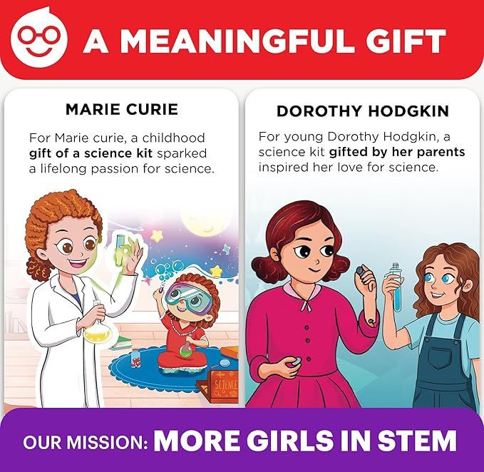 Doctor Jupiter Girls’ First Science Kit for Kids Ages 4-5-6-7-8 | Easter, Birthday Gift Ideas for 4+ Year Old Girls | STEM Toy Kit with 50+ Experiments | Learning & Educational Projects