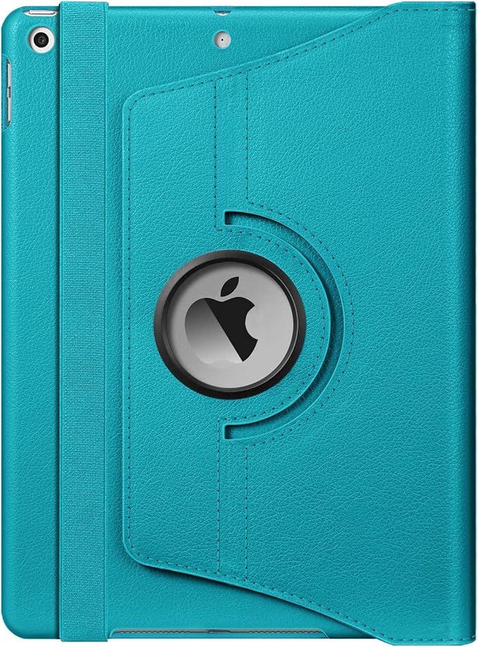 Fintie 360° Rotating Case for iPad 9th / 8th / 7th Generation 10.2 Inch | Swivel Stand Portrait &amp Landscape Viewing Shockproof Cover with Pencil Holder Auto Wake/Sleep Aqua Wave
