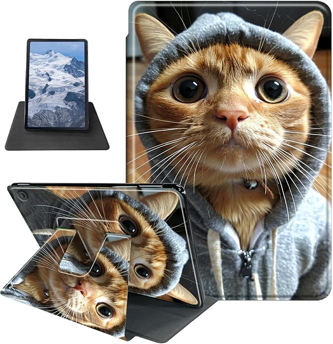 Case for Kindle Fire 7 Tablet (12th Generation 2022 Release) Baseball Theme 360 Degree Rotating Stand Protective Cover with Auto Sleep/Wake for Fire 7 2022 Tablet