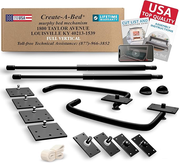Create-A-Bed Full Size Deluxe Murphy Bed Kit, Vertical