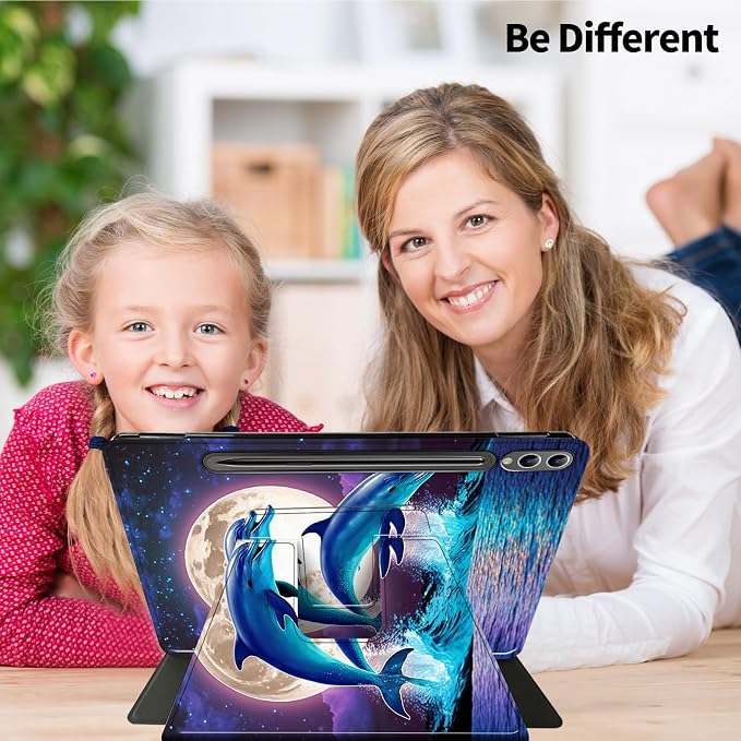 Case for Samsung Galaxy Tab A9 8.7-Inch 2023360 Degree Rotating Multi-Angle Viewing Protective Cover with Auto Sleep/Wake-Blue Butterfly