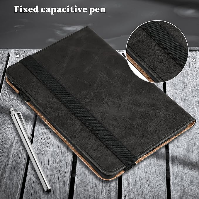 ALILANG Case for Samsung Galaxy Tab A 10.1 Inch 2019 (SM-T510/T515) with Pen Holder &amp Multiple Viewing Angles Smart PU Leather Cover for Samsung Tab A 10.1 Case 2019-Black
