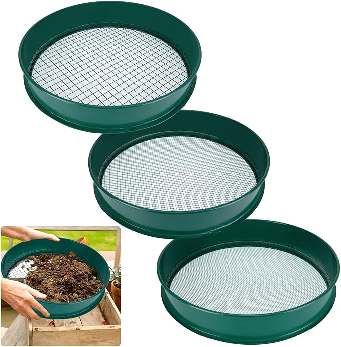 Soil Sifter, 3PCS Soil Sifter Set for Gardening