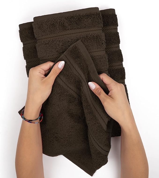 American Soft Linen 35x70 Jumbo Large Bath Towels, 600 GSM 100% Cotton Turkish Bath Sheet, Oversized Luxury Bath Towels for Bathroom Beach and Pool, Brown