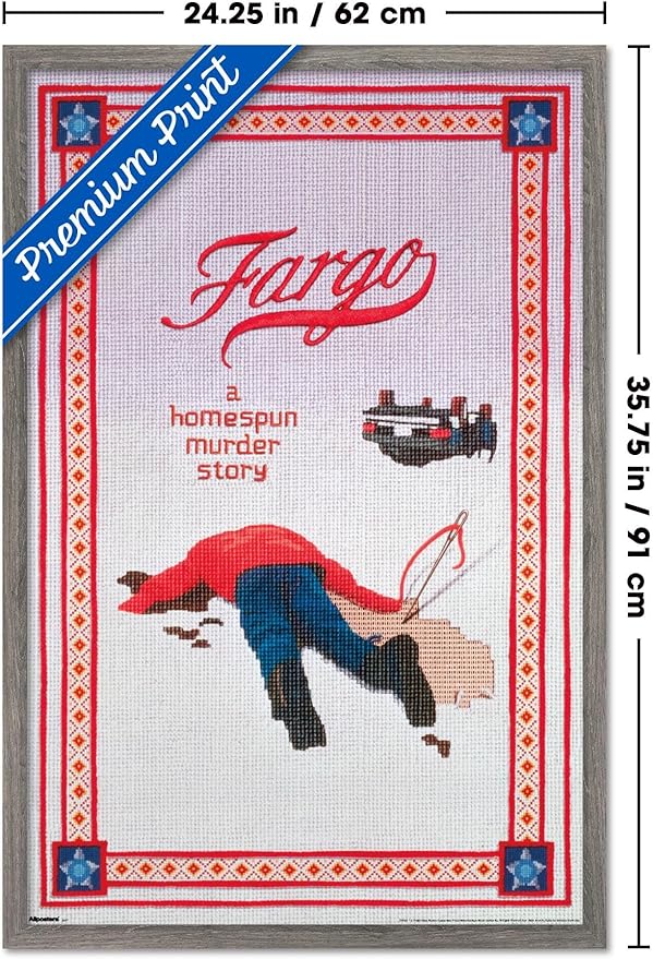 Fargo (1996) - One Sheet Wall Poster, 34L" x 22.4W", Barnwood Framed Version