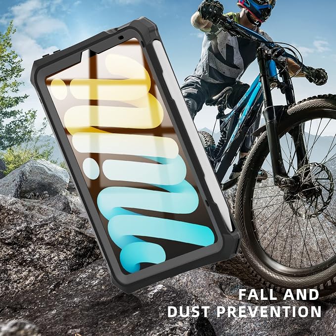 Shellbox Case for iPad Air 4th/5th Generation 2022-2020 Waterproof Dustproof Shockproof Case with 360° Full-Body ProtectionLanyard and Kickstand