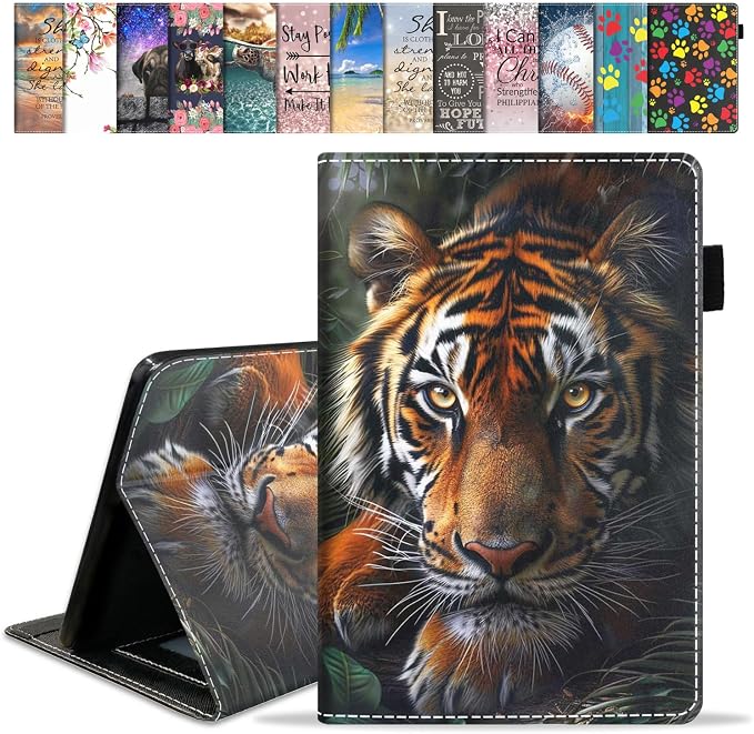 Case for Amazon Fire HD 8/Fire HD 8 Plus Tablet (12th/10th Generation 2024/2022/2020 Release) Premium PU Leather Cover with Auto Sleep Wake African Women