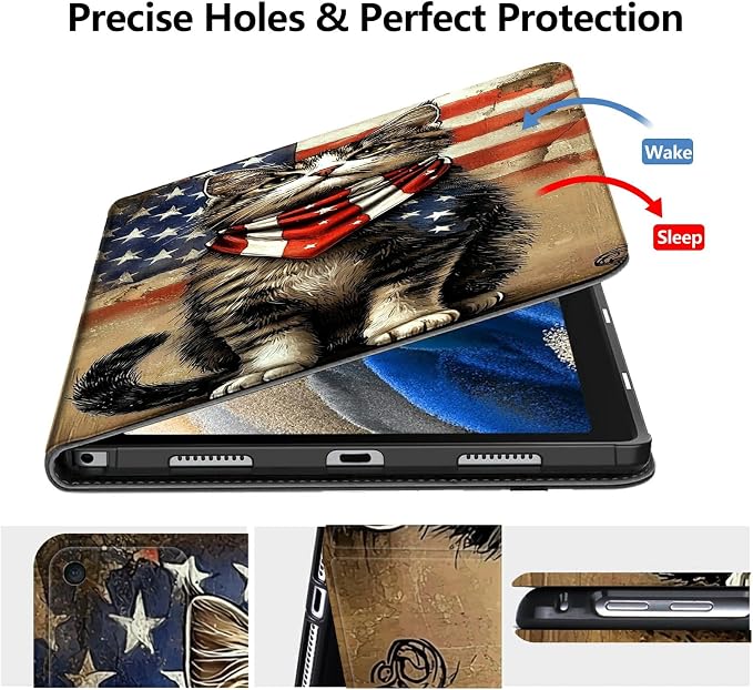 Case for Amazon Fire 7 Tablet 2019/2017 Release 9th/7th Generation PU Leather Smart Protective Cover with Auto Sleep/Wake for Fire 7 2019Dog Wearing Witch Hat Pumpkin